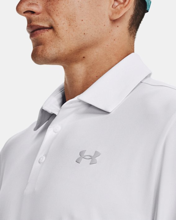 Polo UA Playoff 3.0 pour homme, White, pdpMainDesktop image number 3